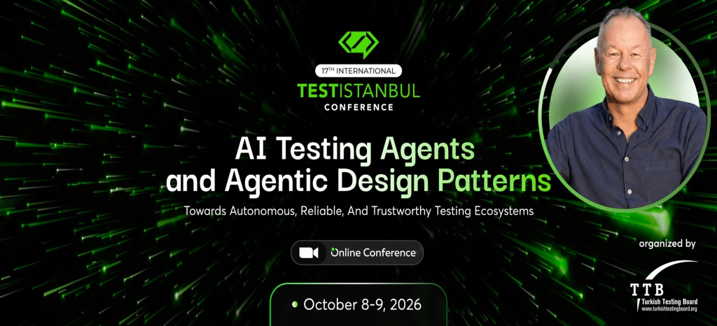 Keynote speaker at TestIstanbul 8/9 Oct.